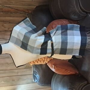 Cashmere Scarf Black/White/Grey/Beige with Fringe Made in Scotland